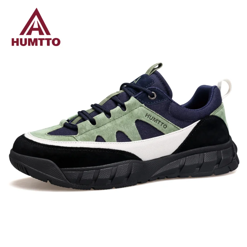 

HUMTTO Casual Sneakers Luxury Designer Leather Men's Sports Shoes for Men Breathable Black Running Shoes Fashion Man Trainers
