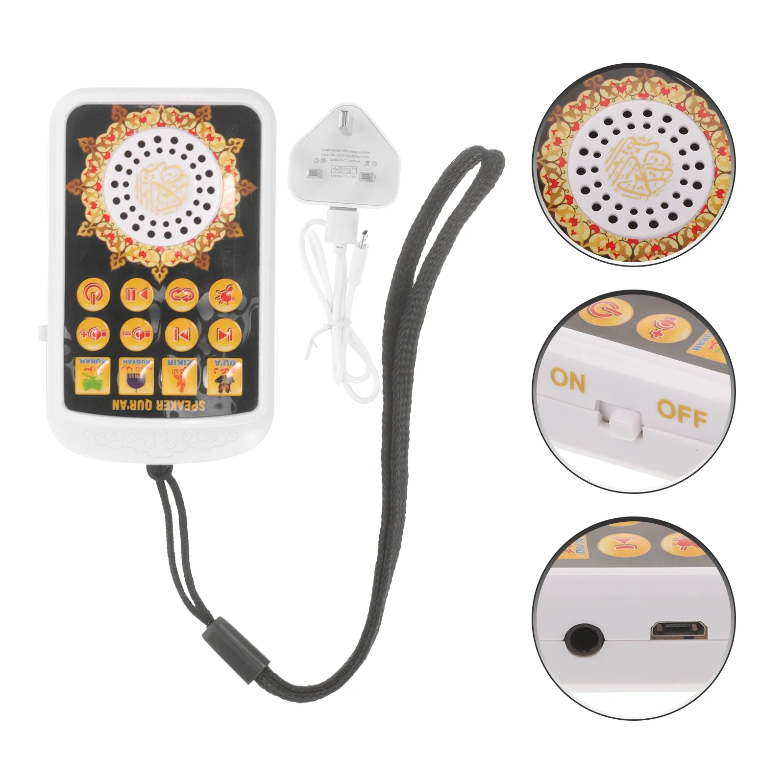 Quran Speaker Quran Player Recitation Pray Portable Arabic Holy /Reading Machine for Religion Sound Night Light Child