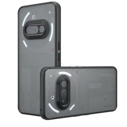 Enhanced Anti-Shock Clear Acrylic and Soft Skin Case, Matte Finish for NothingPhone 3A (Frosted Black)