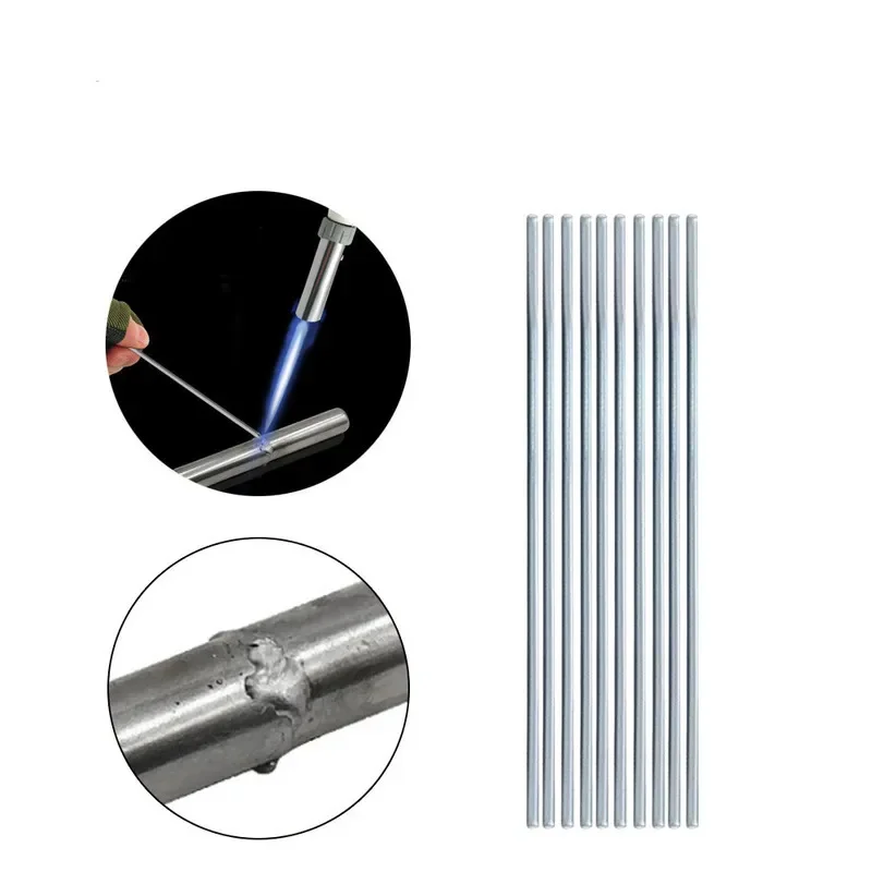 

10pcs 50cm Silver Low Temperature Aluminum Solder Rod Welding Wire Flux Cored Soldering Rod No Need Solder Powder 1.6 2.5 3.2 Mm