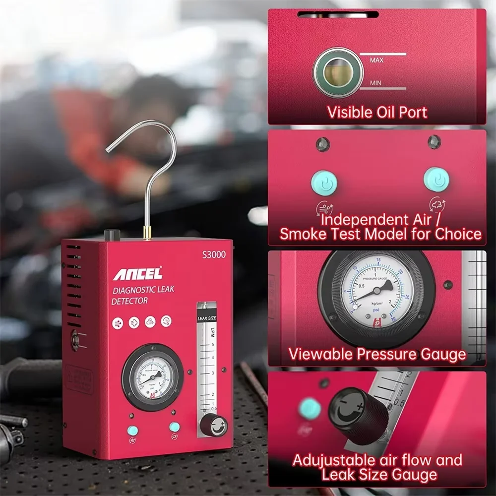 Rilevatore Di Perdite A Fumo Per Auto – Tester Professionale Per Motori, Tubazioni E Carburante