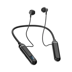 Enhanced Wireless Neckband Headset with LED Display and Magnetic Earbuds (A11)