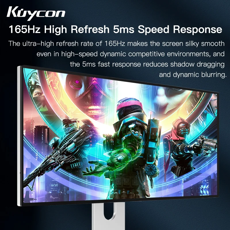 오리지널 쿠이콘 Q34W 게이밍 컴피티티브 모니터 34인치 UHD 4K 알루미늄 합금 미러 컴퓨터 디스플레이 5ms 빠른 응답 화면