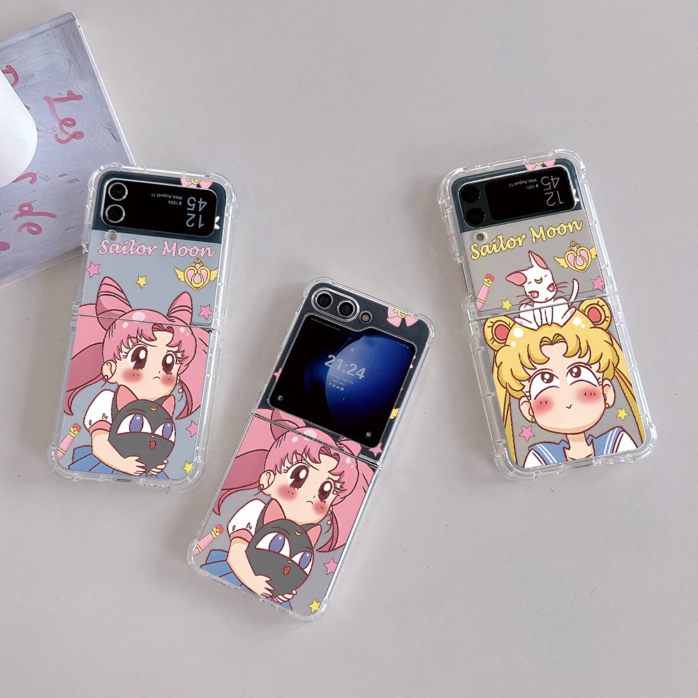 Anime Sailors-Cute-Moons Cat Luna Phone Case for Samsung Galaxy Z