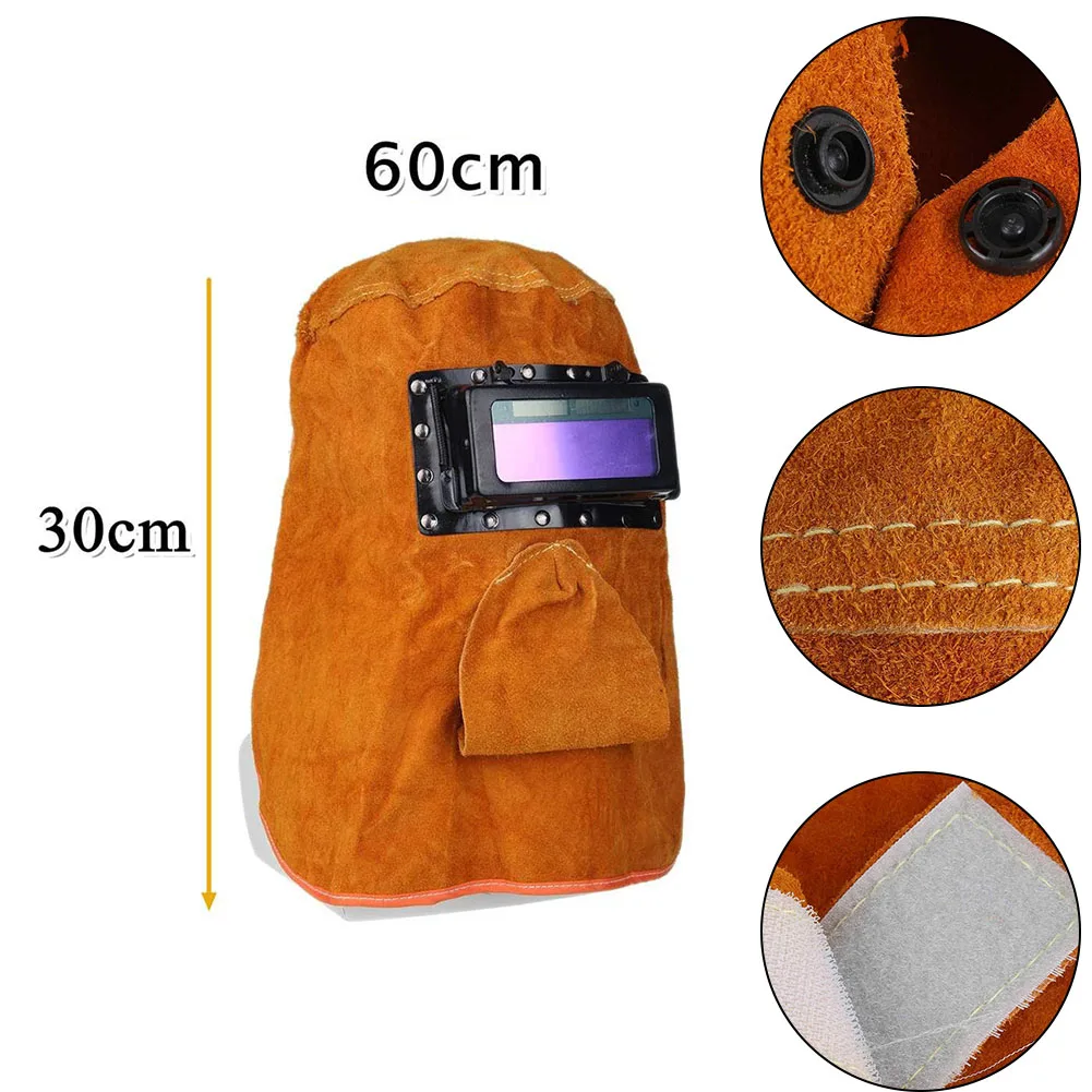 Solar Auto Dimming Filter Lens Welder Leather Cover Welding Helmet Mask For Eye Nose Protection Welding Tool Accessories - Image 4