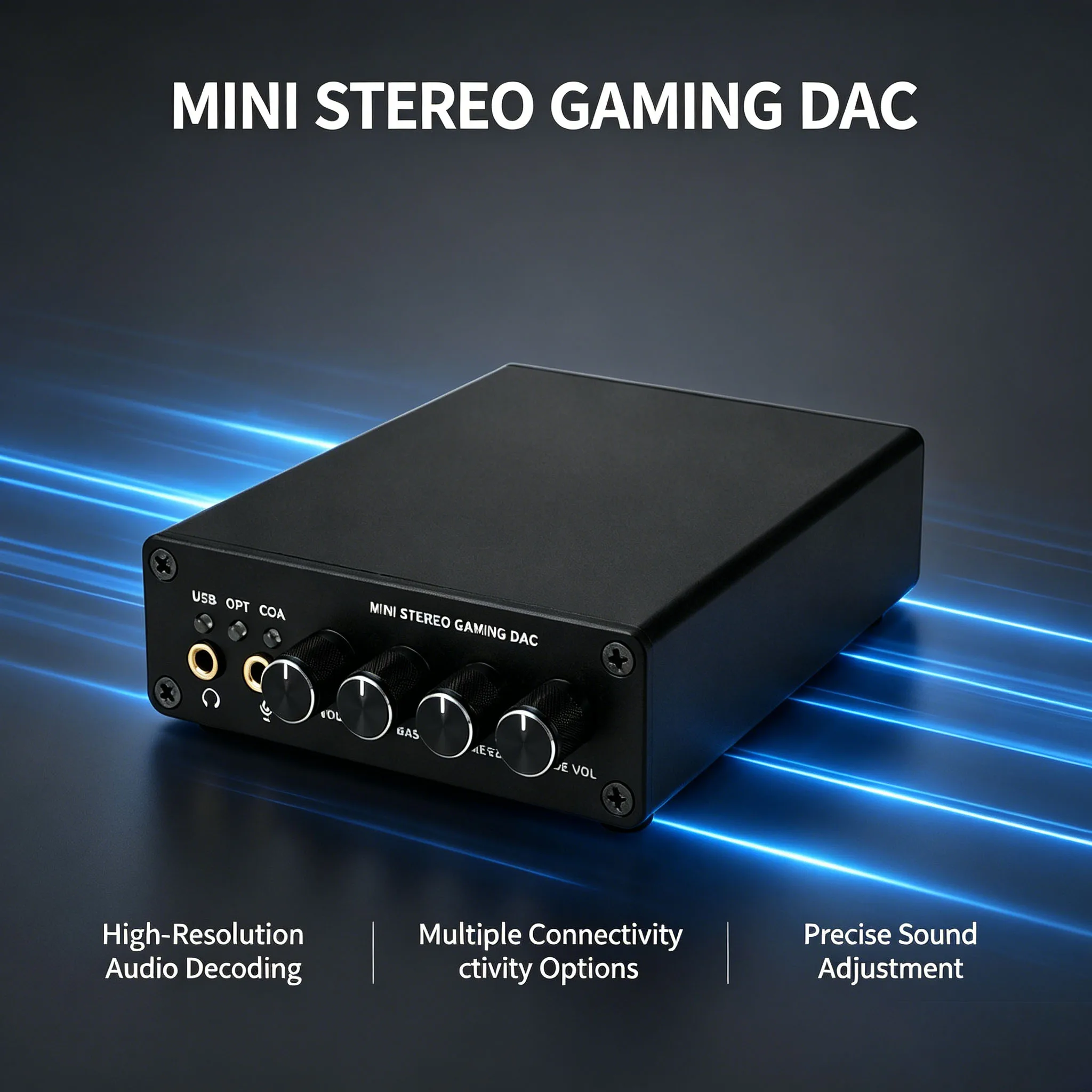 제로 레이턴시 전송, 고음질 사운드, USB 광섬유 동축 DAC 오디오 컨버터를 갖춘 전문 게임 디코더