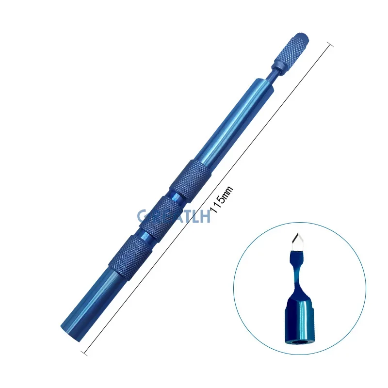 Ophthalmic elbow double lancet Sapphire Keratome blades Ophthalmic blade knife 1set