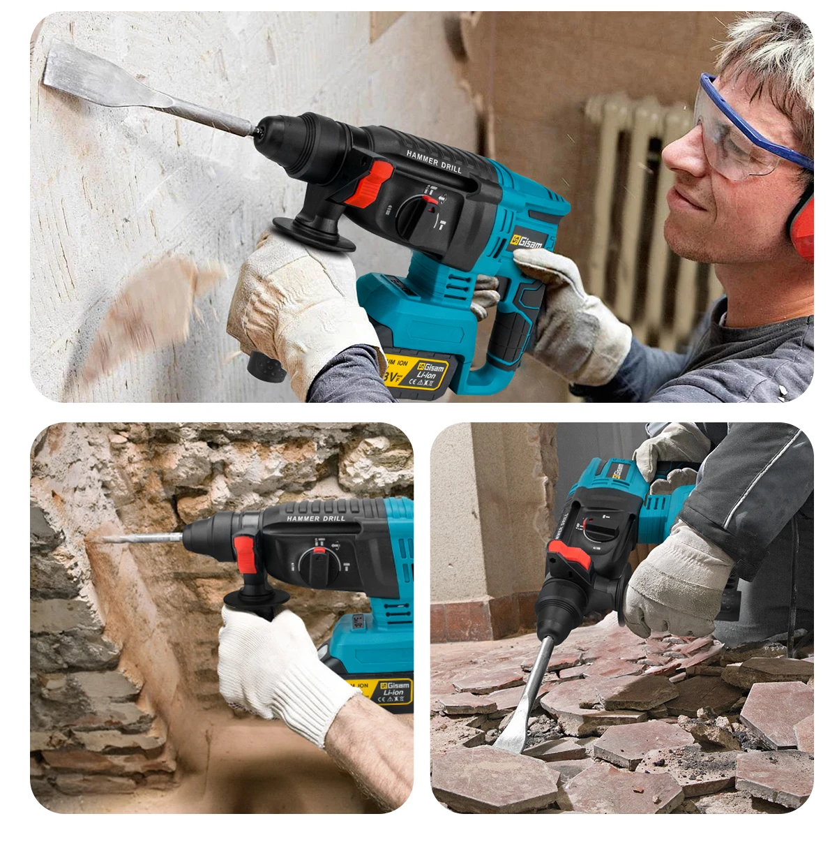26MM Brushless Electric Hammer Drill Multifunctional Cordless Rechargeable Screw