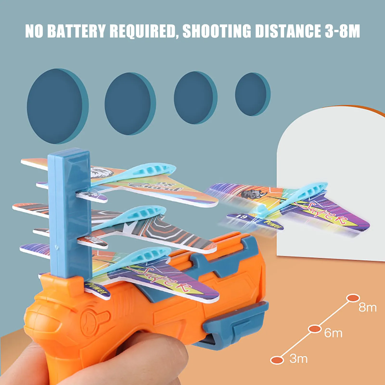 HOT!Airplane Launcher Bubble Catapult With 6 Small Plane Toy Funny Airplane Toys for Kids plane Catapult Gun Shooting Game Gift - Image 4