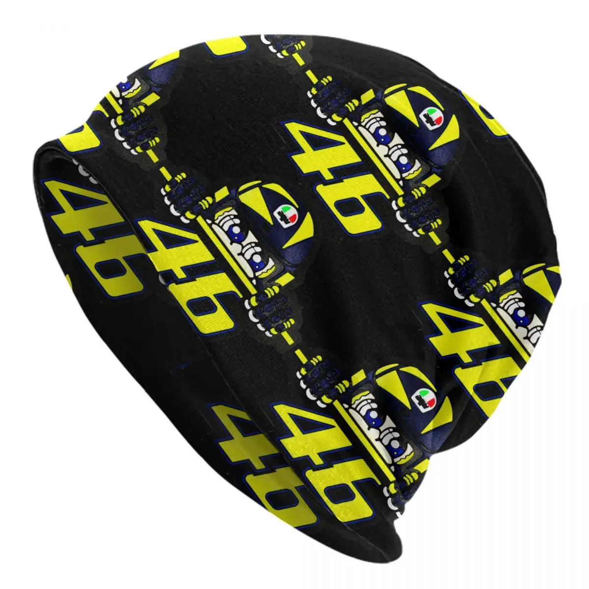 

Motor-Gp Rossi-Race-Motorcycle 46 Cartoon Skullies Beanies Caps Hip Hop Winter Warm Men Women Knit Hat Adult Unisex Bonnet Hats