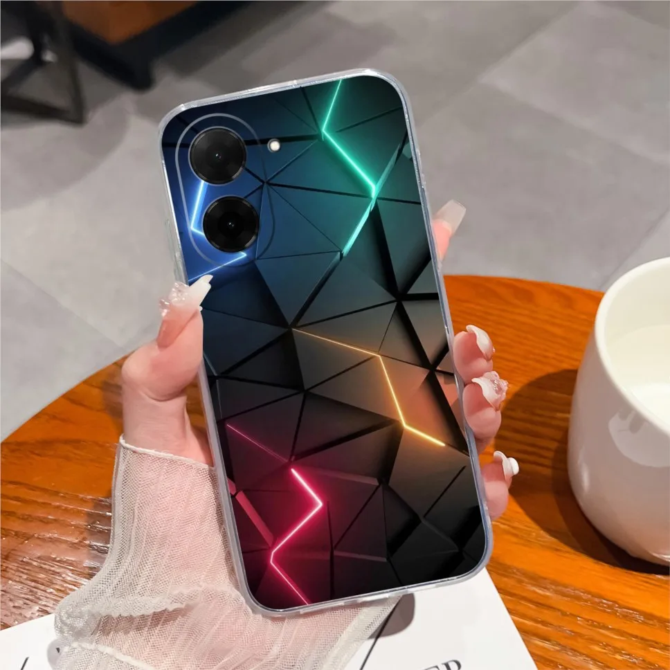 Cute Flower Transparent Silicone Phone Case - Soft Protective Back Cover
