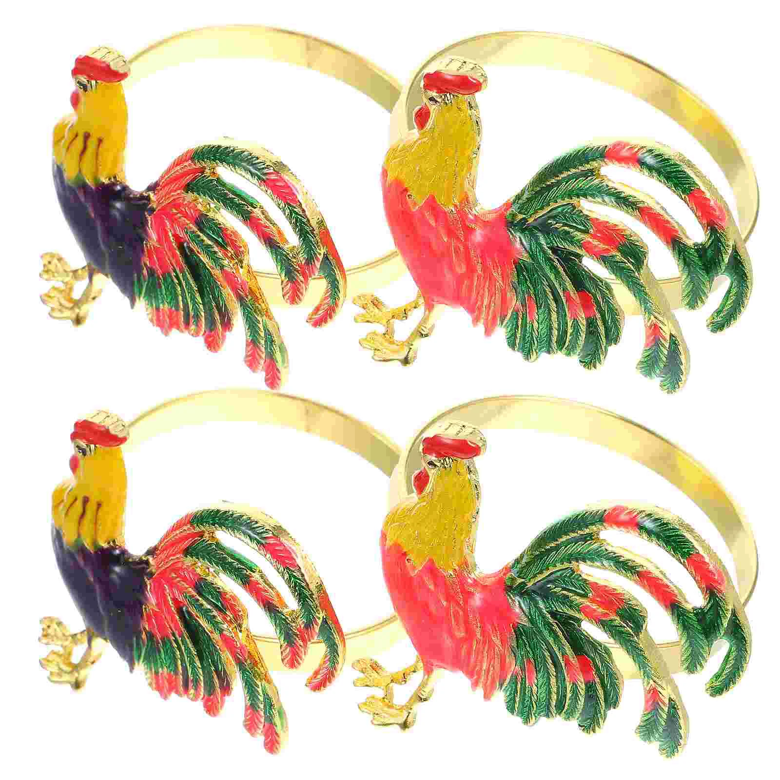 

Chicken Napkin Rings Rooster Napkin Holder Metal Easter Napkin Buckles Wedding Baby Shower Spring Party Dinner Table