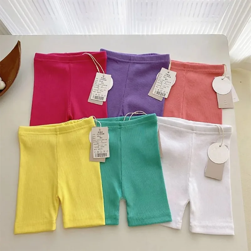 1-8 anni Intimo per bambini Abbigliamento per bambini Ragazze Colore caramella Coreano Bambini Comfort Pantaloni di sicurezza Estate Bambini Neonate Pantaloncini