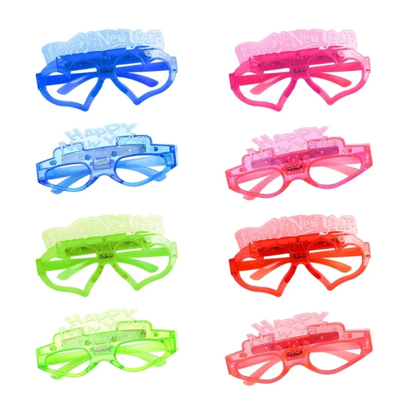

Светодиодные новогодние очки, рождественские светящиеся очки, реквизит для фотографий для детей, подростков, взрослых