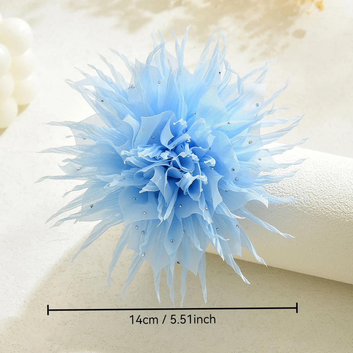 14CM French Retro Handmade Fabric Flower Brooch for Women Vintage Trend Multicolor Floral Lapel Pins Party Clothing Jewelry Gift