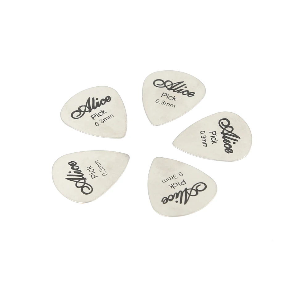 Forma do Coração Atacado Alice Inoxidável Metal Guitarra Elétrica Rock Picaretas 0.3mm 100 Pçs Aço - Image 4