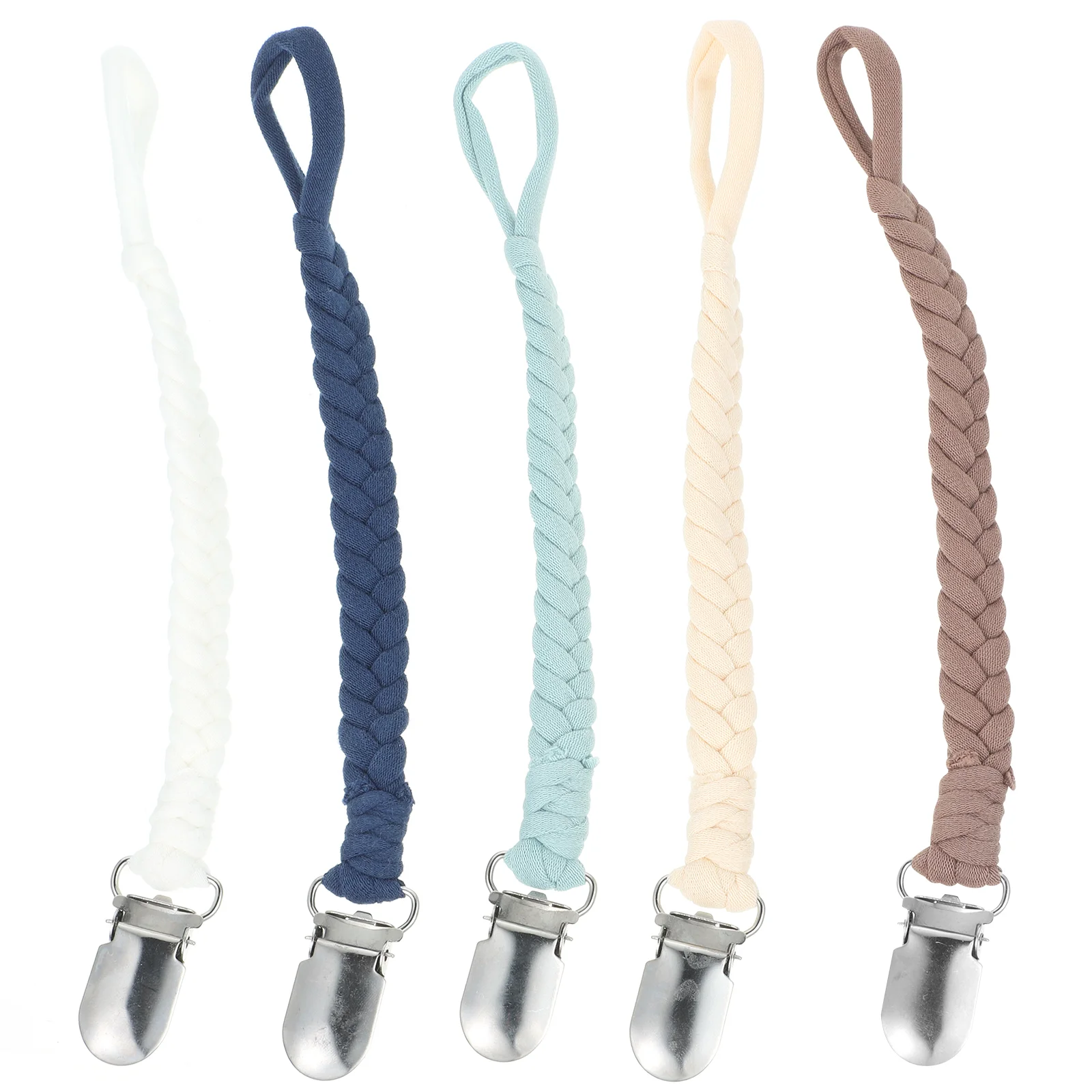 

6 Pcs Anti-drop Pacifier Clip Holder for Infant Baby Pacifiers Leash Cotton Clips Boys Girl