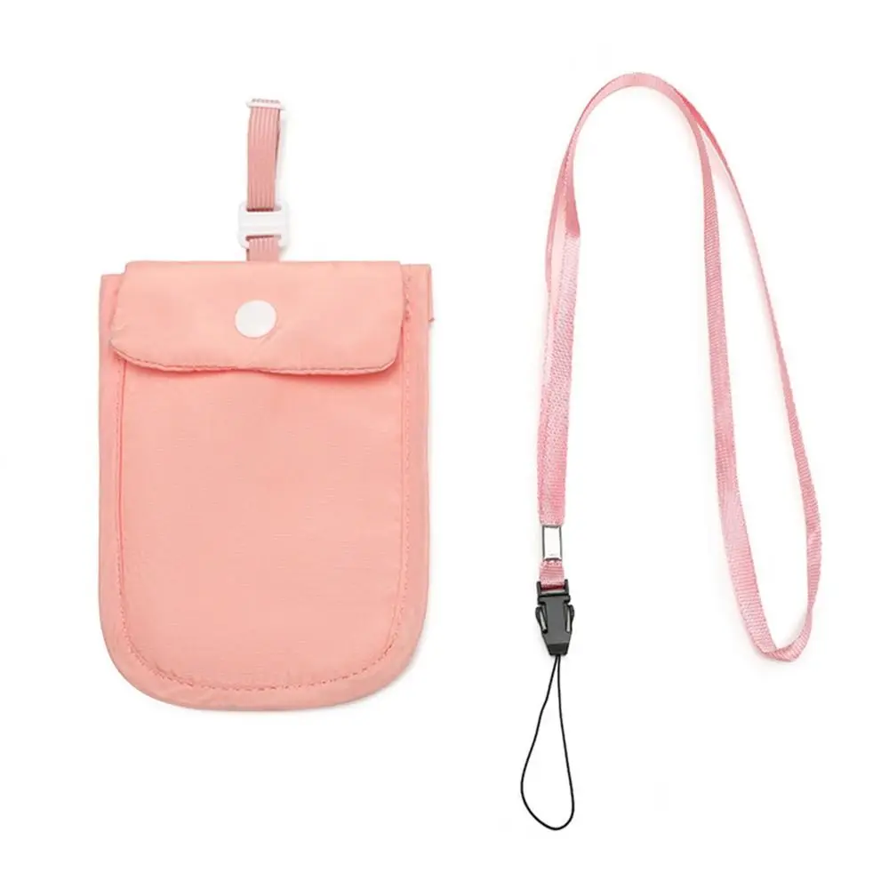 RFID Blocking Bra Wallet with Adjustable Elastic Strap