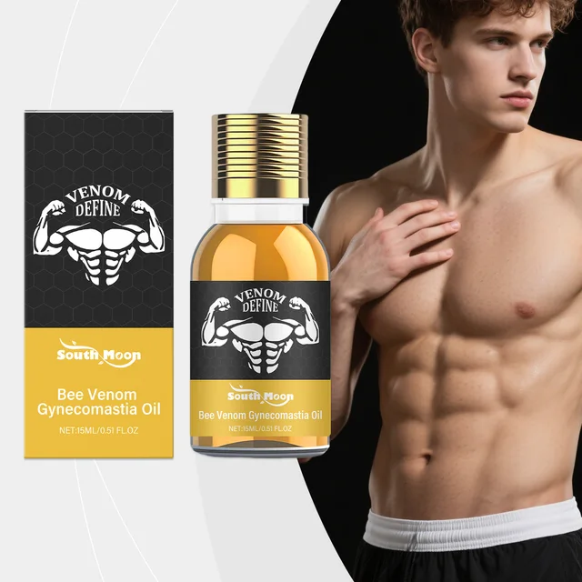 Huile Essentielle Douce et Nourrissante pour le Soin de la Poitrine Masculine, Formule de Soin Corporel pour Massage et Amélioration de l'Élasticité de la Peau 1