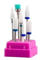 7pcs Nail Art Tungsten Steel Milling Cutter Set Ceramic Nail Drill Bit Electric Drill Nail Machine Pedicure Tool Accessories 2