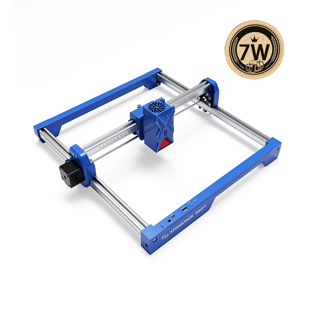 Neue ATOMSTACK SWIFT 7W Tragbare Laser Graveur DIY Laser Cut Gravur Maschine Gravieren Logo Holz Lackiert Acryl Glas Leder