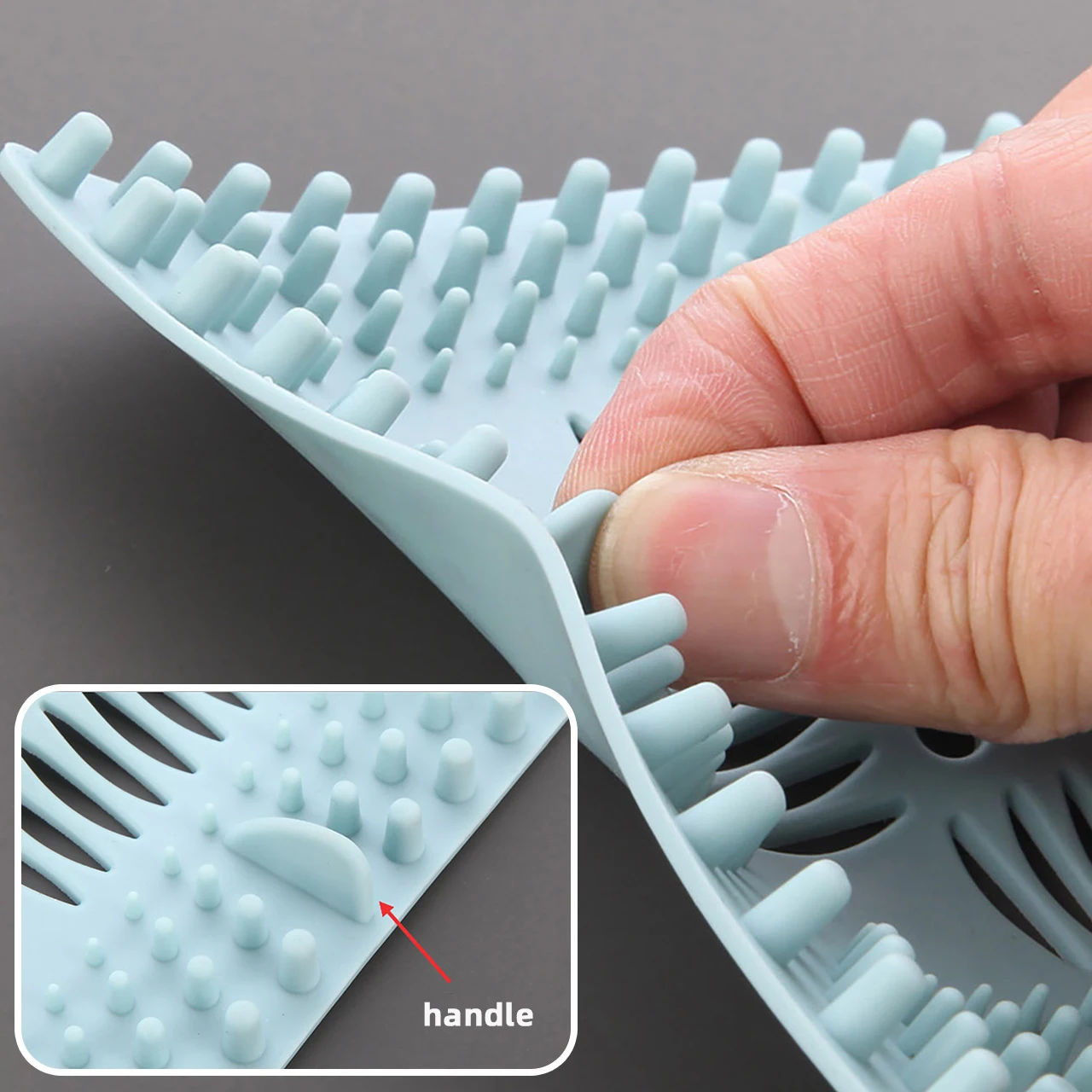 Square Soft Hair Filter Catcher Sink Anti-blocking Strainer Shower Floor Drain Stopper Kitchen Bathroom Deodorant Plug