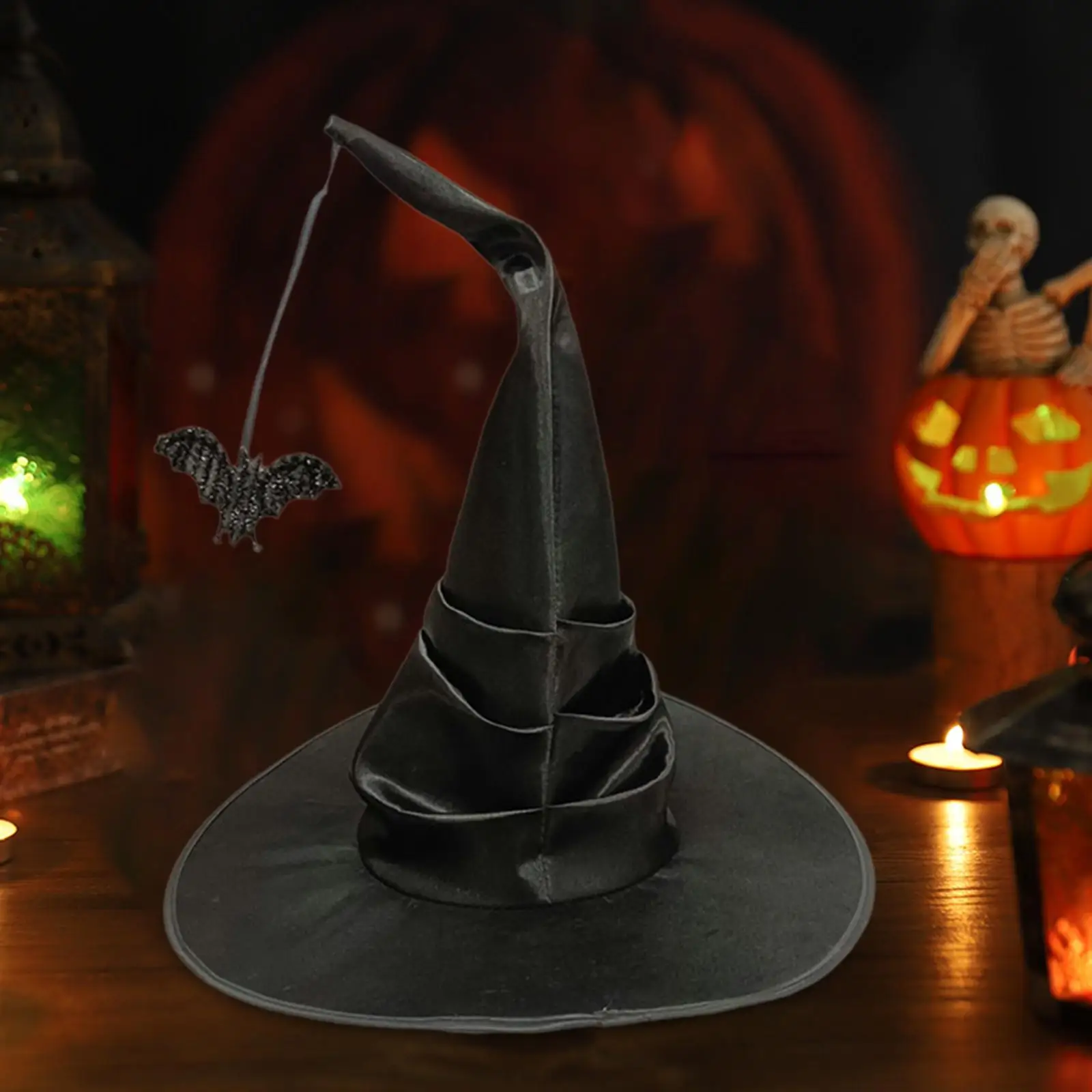 Halloween Witch Hat Accessories Pointed Cap for Cosplay Party Favors Masquerade