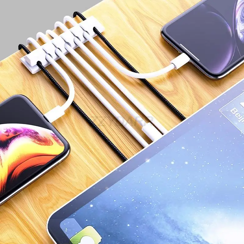 Comprehensive Cable Management Organizer Kit with Holders, Sleeves, Clips, and Straps