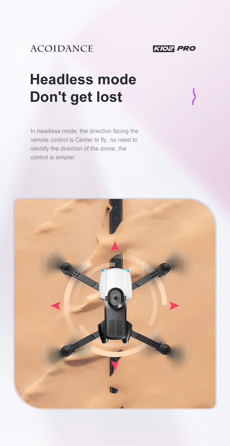 K102 Pro Drone, acoidance k1oz pro headless