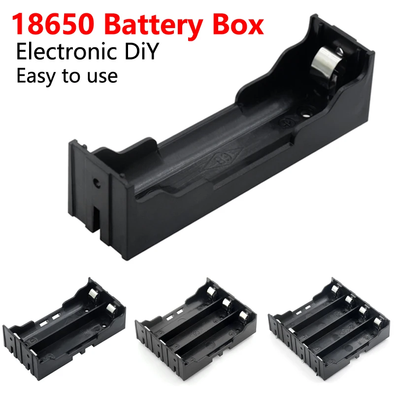 18650 Power Bank Case 1X 2X 3X 4X 18650 Battery Holder Storage Cases 4 3 2 1 Slot Batteries Container Hard Pin Storage Box power bank battery accessories