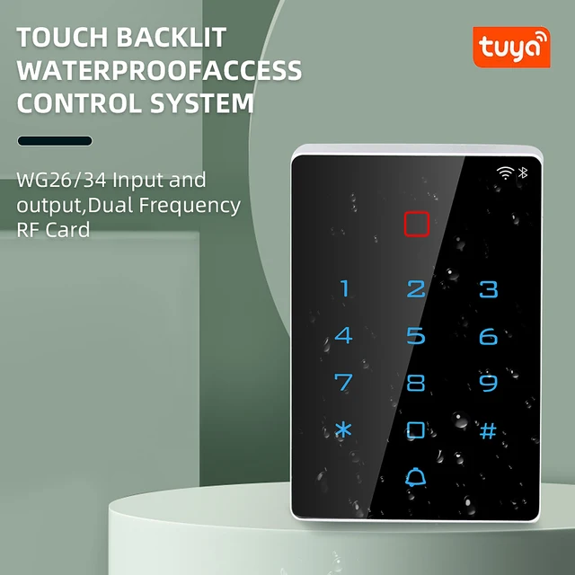 Stand Alone or WIFI Tuya App Door Lock Waterproof Access Control System Standalone Keypad RFID Gate Entry Access Controller T12 2