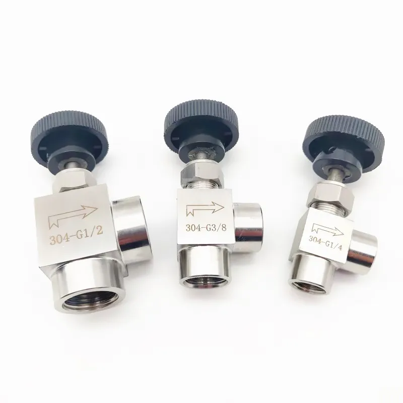 Edelstahl-Nadelventil SS304 – 1/2 Zoll Innengewinde, Einstellbar, 16 MPa, 450 °C, Für Wasser, Öl, Gas, Korrosive Medien