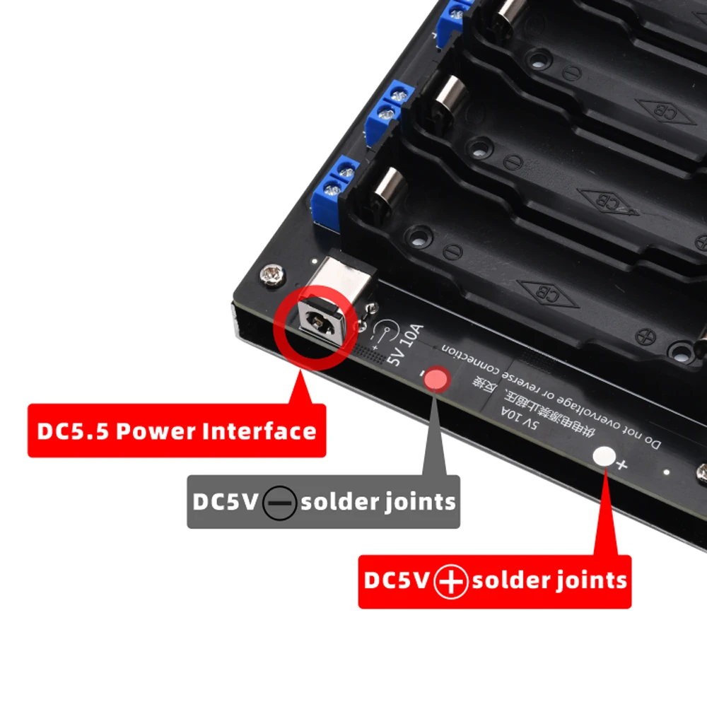 8-Channel 18650 Lithium Battery Capacity Tester Module MAh MWh Digital Battery Power Detector Module 18650 Tester Type-C