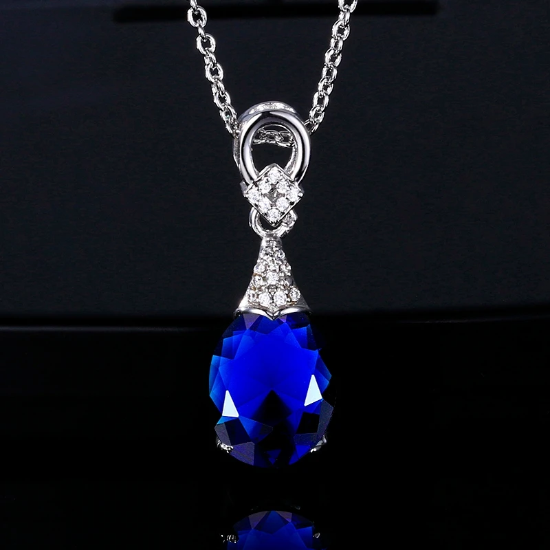 Colorful Jewelry Necklaces New Fashion Gemstone Pendant Necklace For Women Wholesale Wedding Anniversay Party Gifts - 6