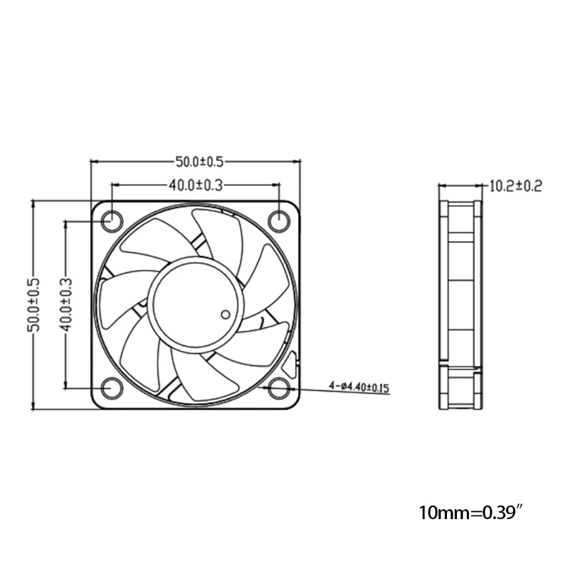 5V 0.1A 냉각 팬용 G5AA FGD5010H2BL 조용한 GPU 쿨러 노트북 쿨러 슬림 휴대용 USB 전원 50x50x10mm
