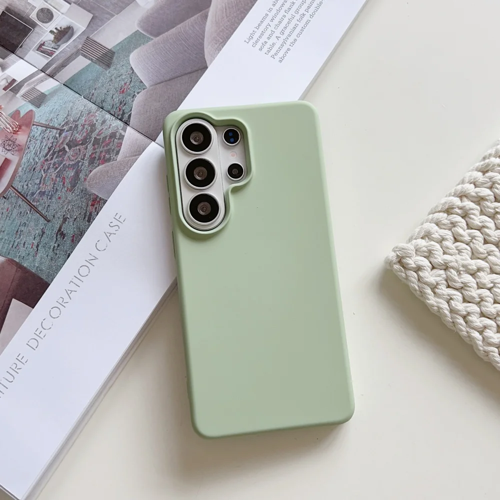 Matte Liquid Silicone Slim Shockproof Case - Candy Solid Color Cover