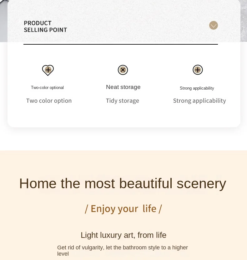 Description Picture 3 of item2PCSPunch-Free Light Luxury Towel Rack Bathroom Wall-Mounted Towel Rack Bathroom Household Single Pole Hanging Towel