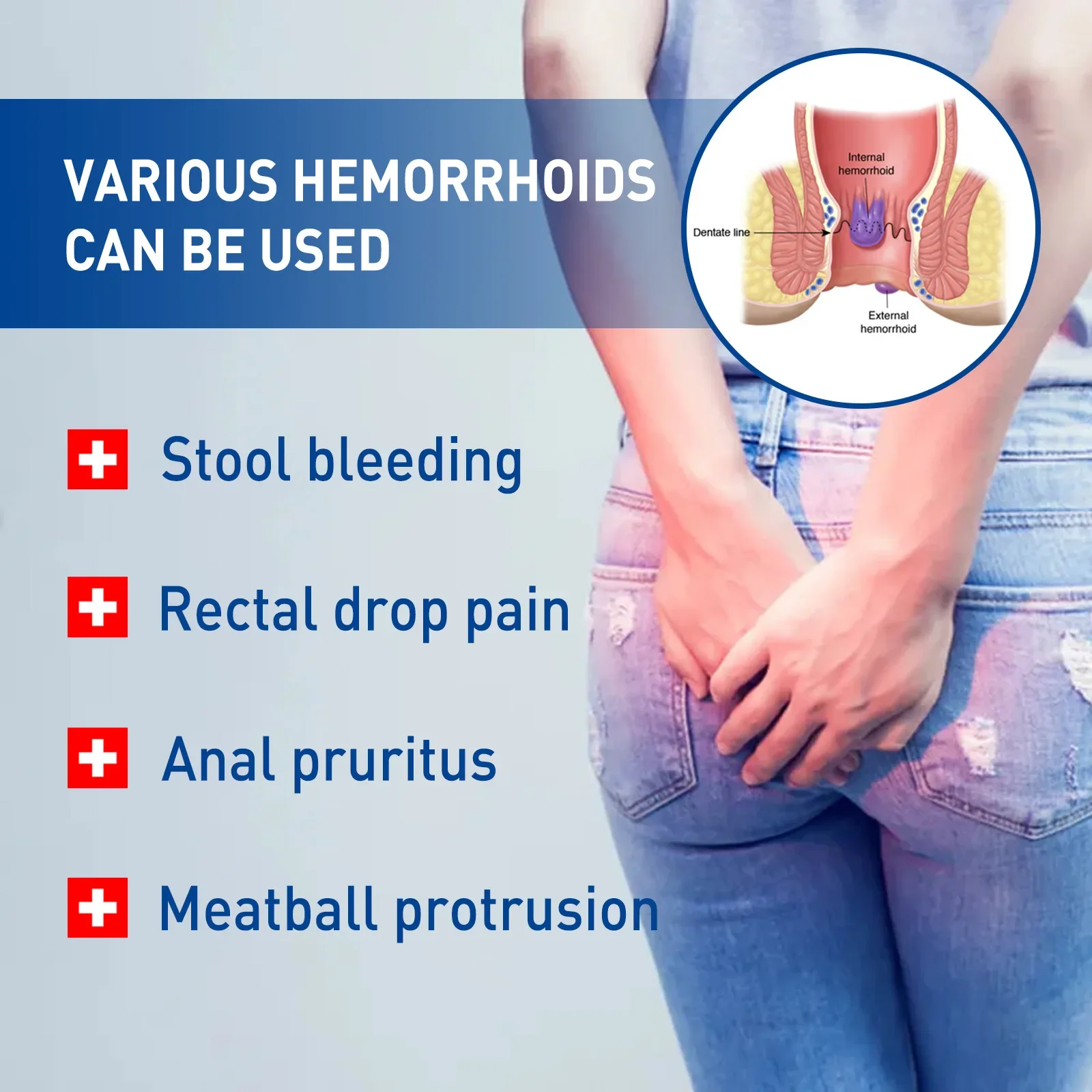 Hemorrhoid Remover Cream Treatment Mixed Hemorrhoids Anal Pain Relief Eliminate Meat Ball Antibacterial Hemorrhoids Ointment 20g