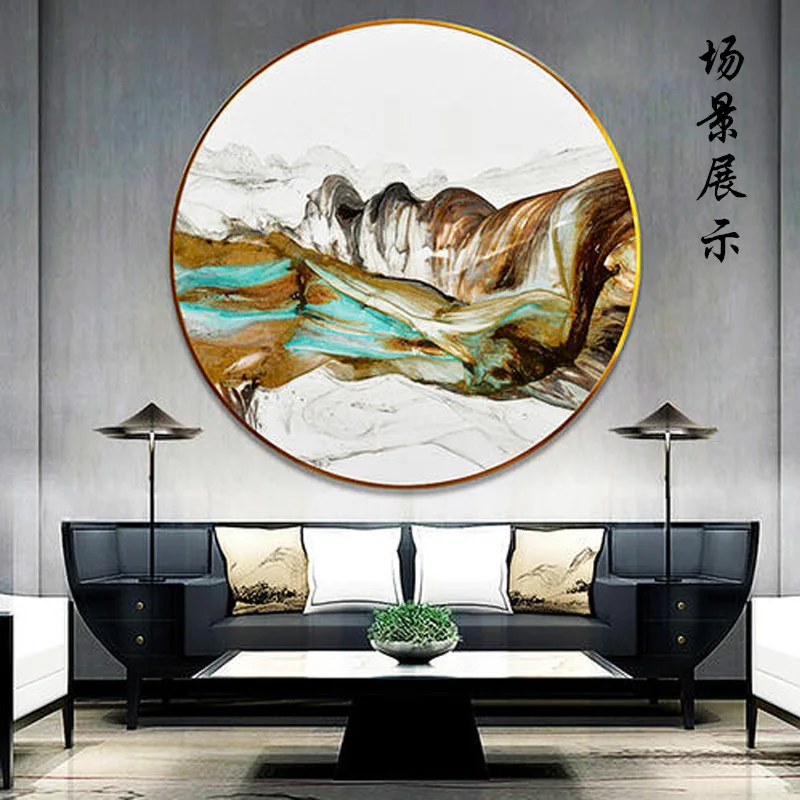 

DIY Painting Frame Round Large Wall Art Luxury Painting Mirror Frame Gold Home Decor Gift Marco De Fotos Wedding Souvenirs