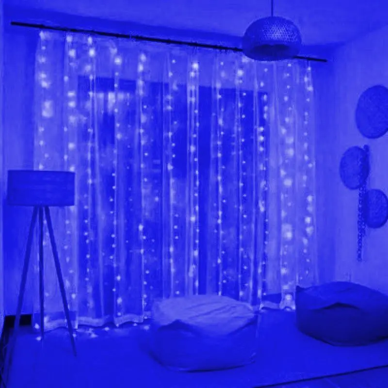 2024 Christmas Home Bedroom Decorations USB Curtain LED String Lights Remote Control New Year 2025 Xmas Party Decor Noel Navidad