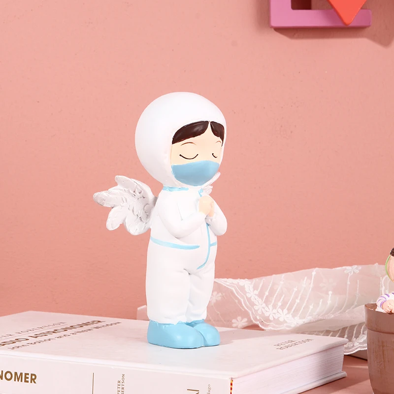 1PC, Angel in White, home living room coffee table, bedroom decoration, soft furnishings, gifts