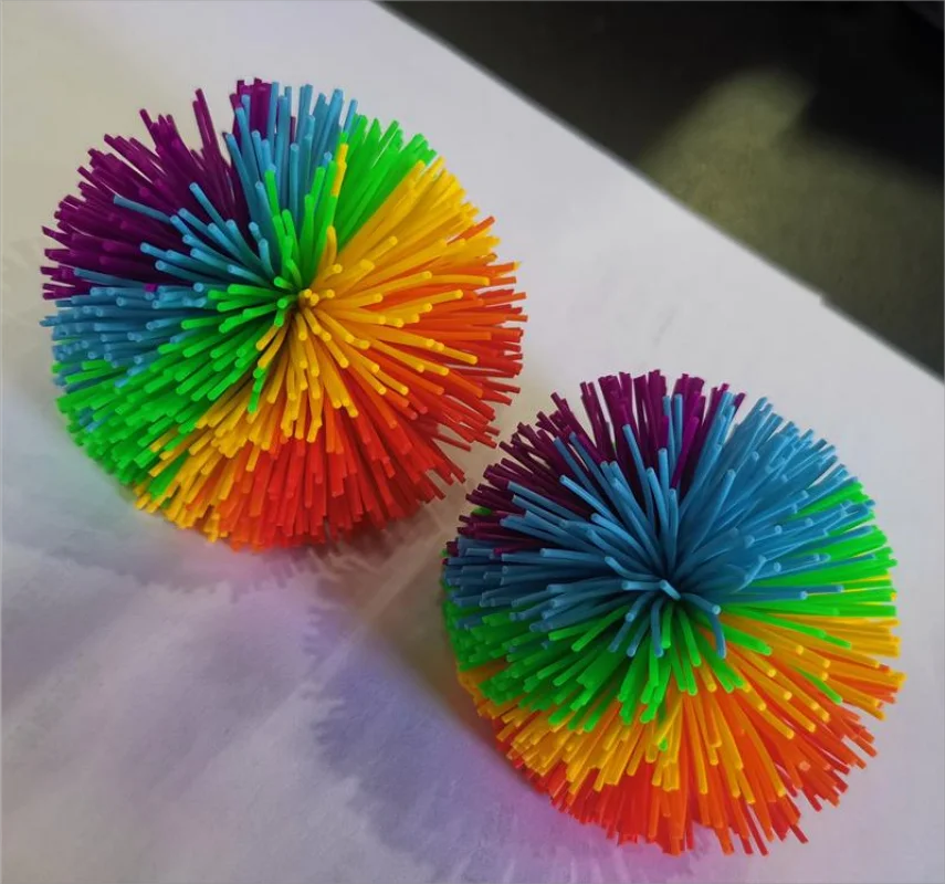 10cm Jugging Ball Colorful Rubber Wire Ball Toys For Kids Anti-Stress Stretchy Ball Children's Novelty Toys Funny Rubber Toy 3