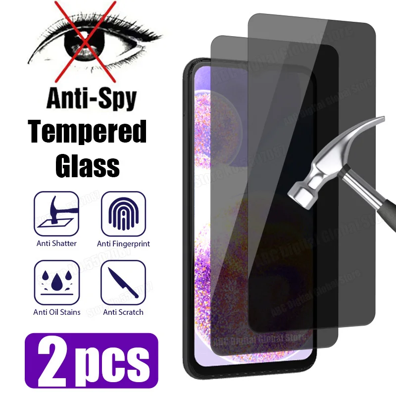 

2PCS Anti-spy Glass for Samsung A12 A71 A52 A50 A31 A70 A51 A72 Privacy Screen Protector for Samsung A13 A23 A32 A33 A22 A53 5G