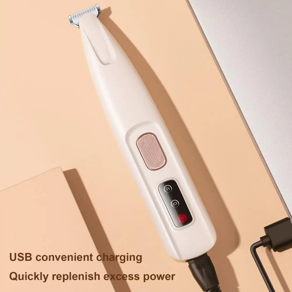 Pet Hair Trimmer with Safety Features Noiseless Pet Grooming Tool Rechargeable Dog Trimmer with Led for Quiet for Eyes Cats