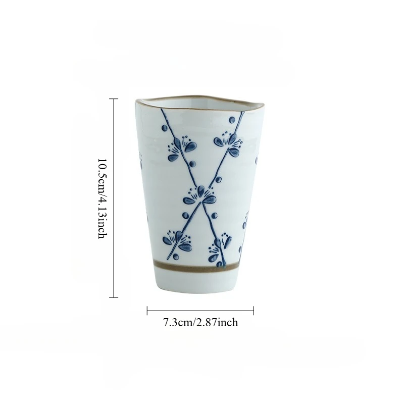 Hand-made Tea Cup, Unique Japanese Antiquity Style Ceramic Cups, Porcelain Durable Breakfast Mug, Special Gift for Friends