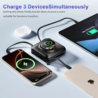 15000mAh Magnetic Wireless PowerBank Type-C 45W Fast Charging with Dual Cables AC Plug for iPhone 17 16 15 Airpods watch - Image 2