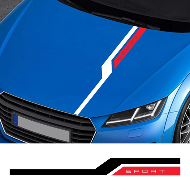 

Reflective Car Hood Decor Sticker Waterproof Auto Sport Line Vinyl Decal