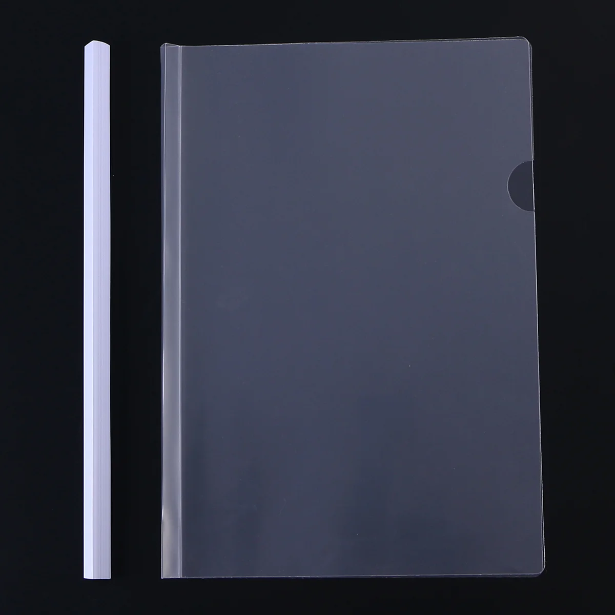 10 Pcs Presentation Folders Report Covers with Sliding Bar Filing Clear File Bag Holder Paper