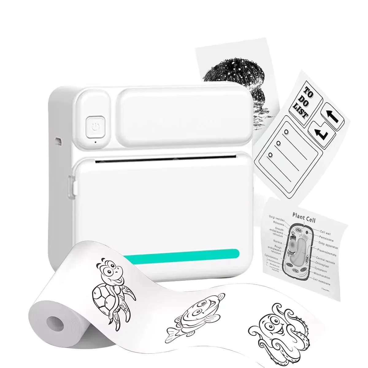 [Ideal Gift] C19 Mini Portable Photo Printer - Wireless Connectivity, Compatible with Smartphones And PCs, Ideal Gift 53/57mm