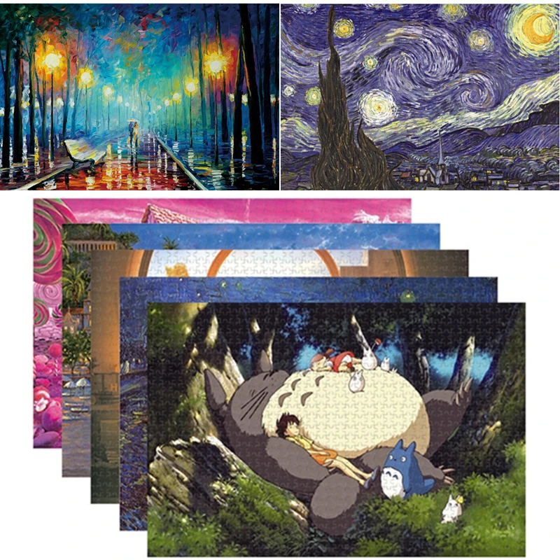 Rompecabezas de madera de 1000 piezas para adultos, rompecabezas de